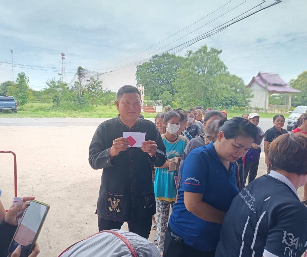 อำเภอโคกเจริญ โดยสำนักงานพัฒนาชุมชนอำเภอโคกเจริญ เข้าร่วมกิจกรรม "ธงฟ้าเยียวยา ลดค่าครองชีพเพื่อประชาชน จังหวัดลพบุรี" 